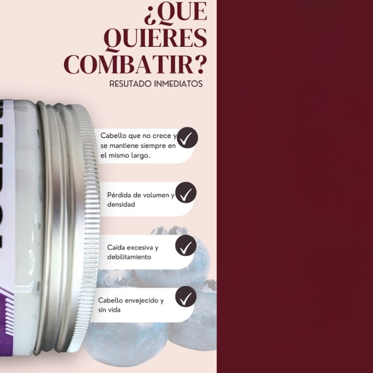 ResveBloom - Revitaliza tu cabello desde la raíz con el poder del resveratrol.