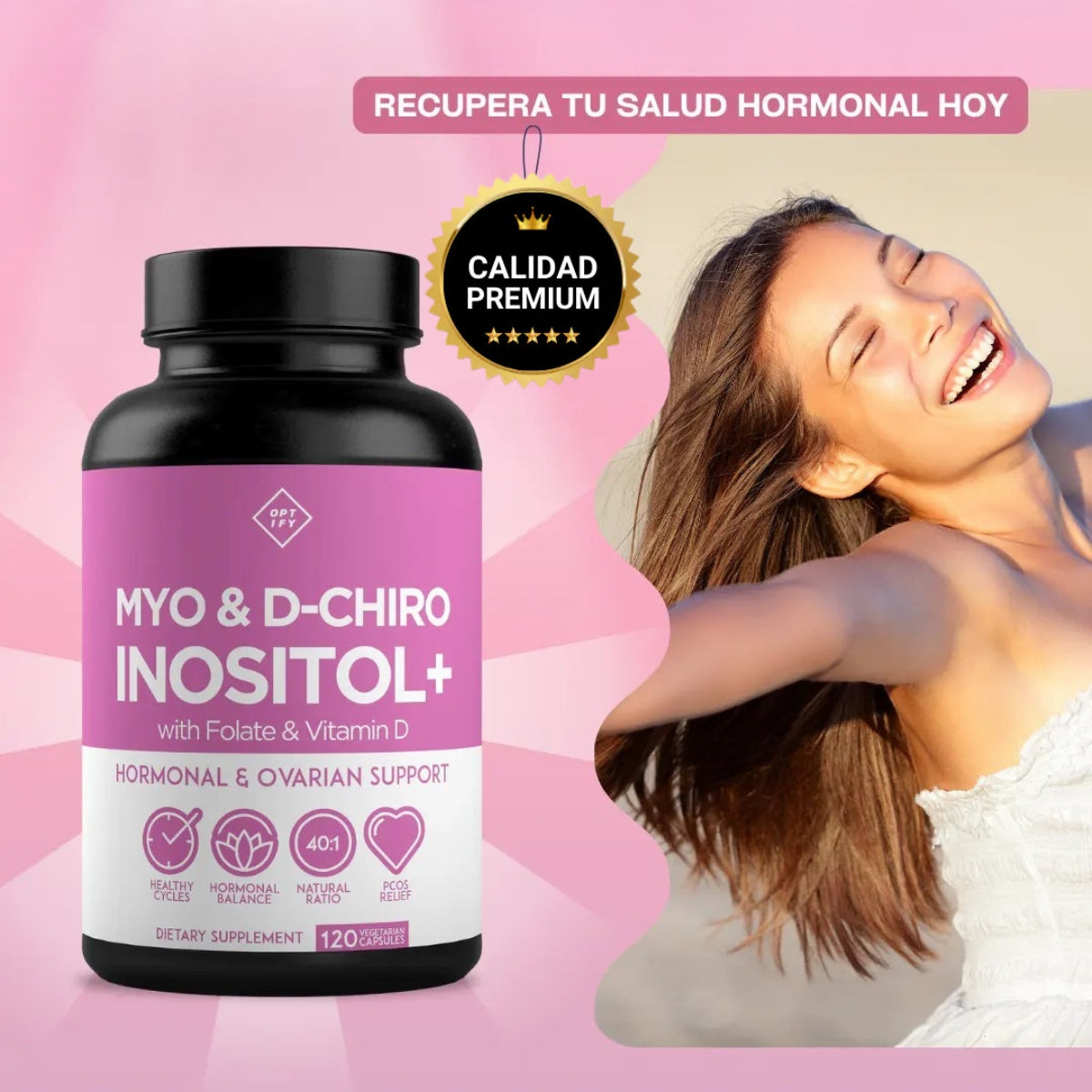 Suplemento Inositol - Equilibrio Hormonal Femenino - OFERTA 2x1