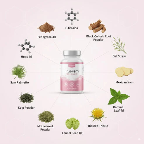TrueFem – Cápsulas para el Equilibrio Hormonal y Bienestar Femenino - OFERTA 2X1