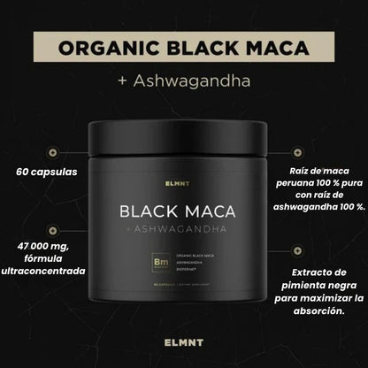 Capsulas de Raíz de maca negra orgánica