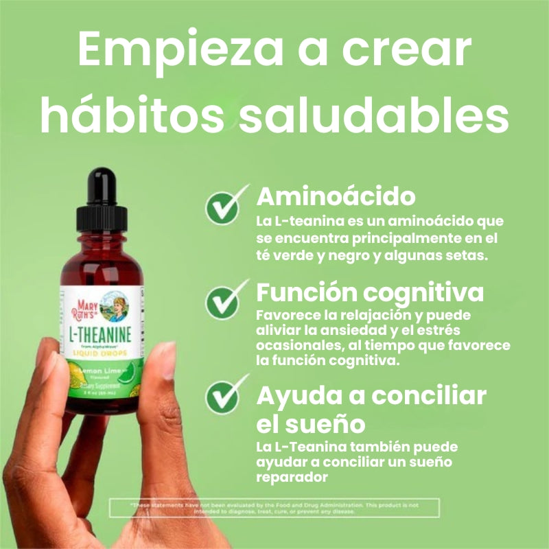 Gotas L-Theanine - Activa tu enfoque. Apaga la ansiedad.