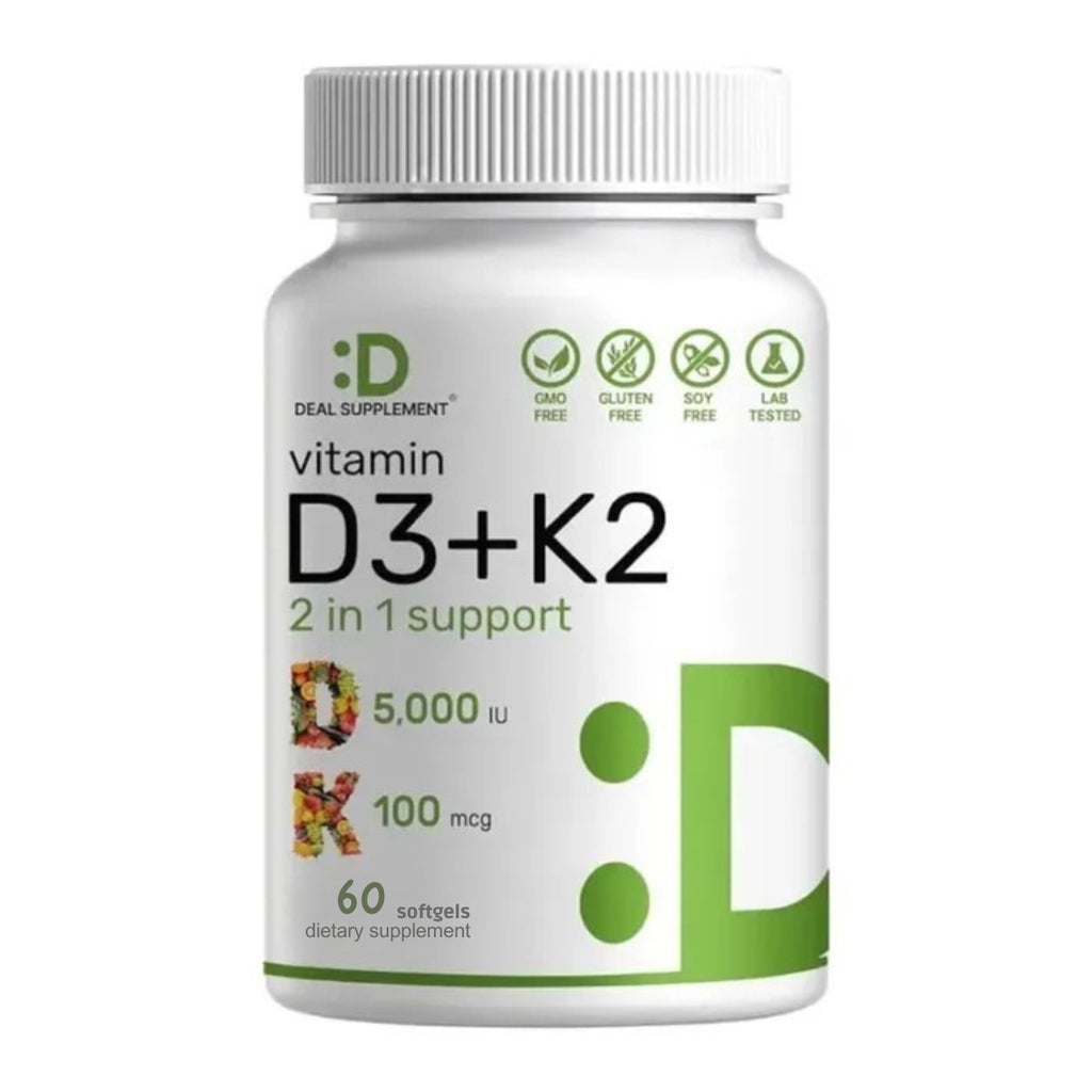 Suplemento de vitamina D3K2 - Tu escudo diario en una cápsula - OFERTA 2X1.