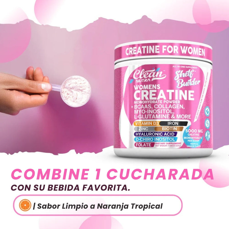 WomenCreatine - Fuerza femenina en cada sorbo.