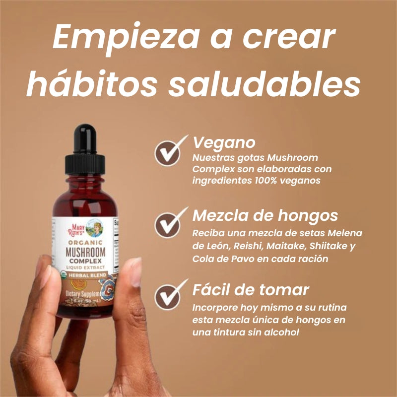 HongoZen - Gotas líquidas de complejo de hongos orgánicos