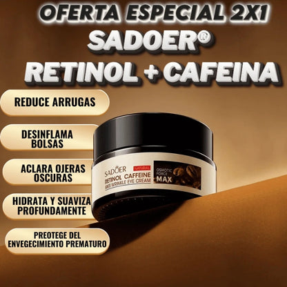 2x1 Crema hidratante antiarrugas con retinol y cafeina