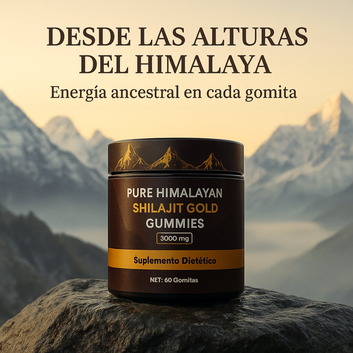 ShilajitGold – Gomitas de Shilajit Puro del Himalaya para Energía y Vitalidad