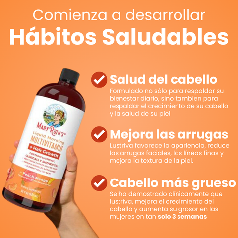 Multivitamínico líquido + Crecimiento del cabello.