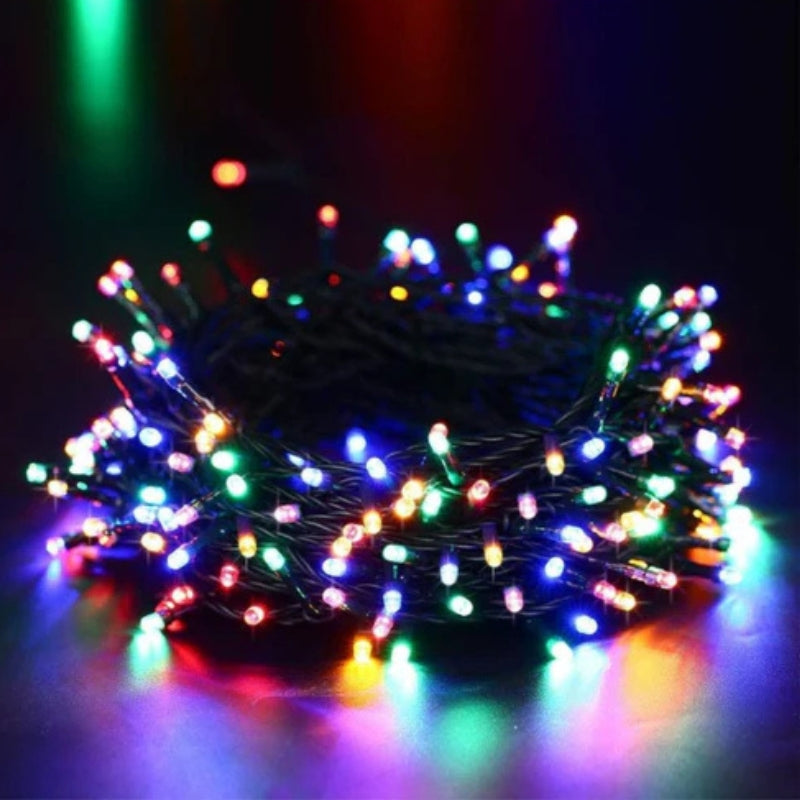 Luz de navidad con panel solar