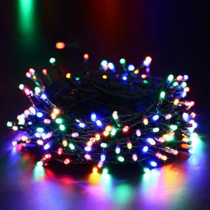 Luz de navidad con panel solar