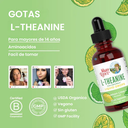 Gotas L-Theanine - Activa tu enfoque. Apaga la ansiedad.