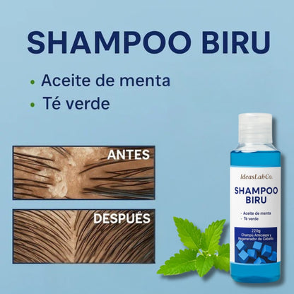 Shampoo Biru™ Anticaspa con Menta y Té Verde