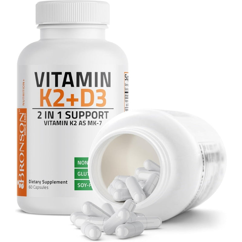Bronson - Suplemento de vitamina K2 con D3 - OFERTA 2X1