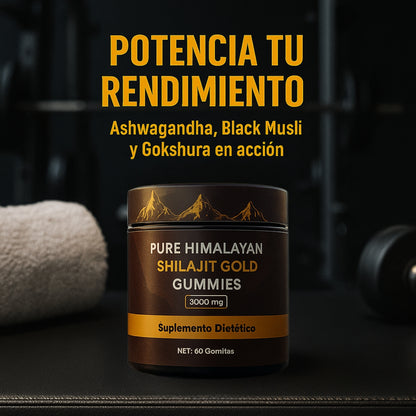 ShilajitGold – Gomitas de Shilajit Puro del Himalaya para Energía y Vitalidad