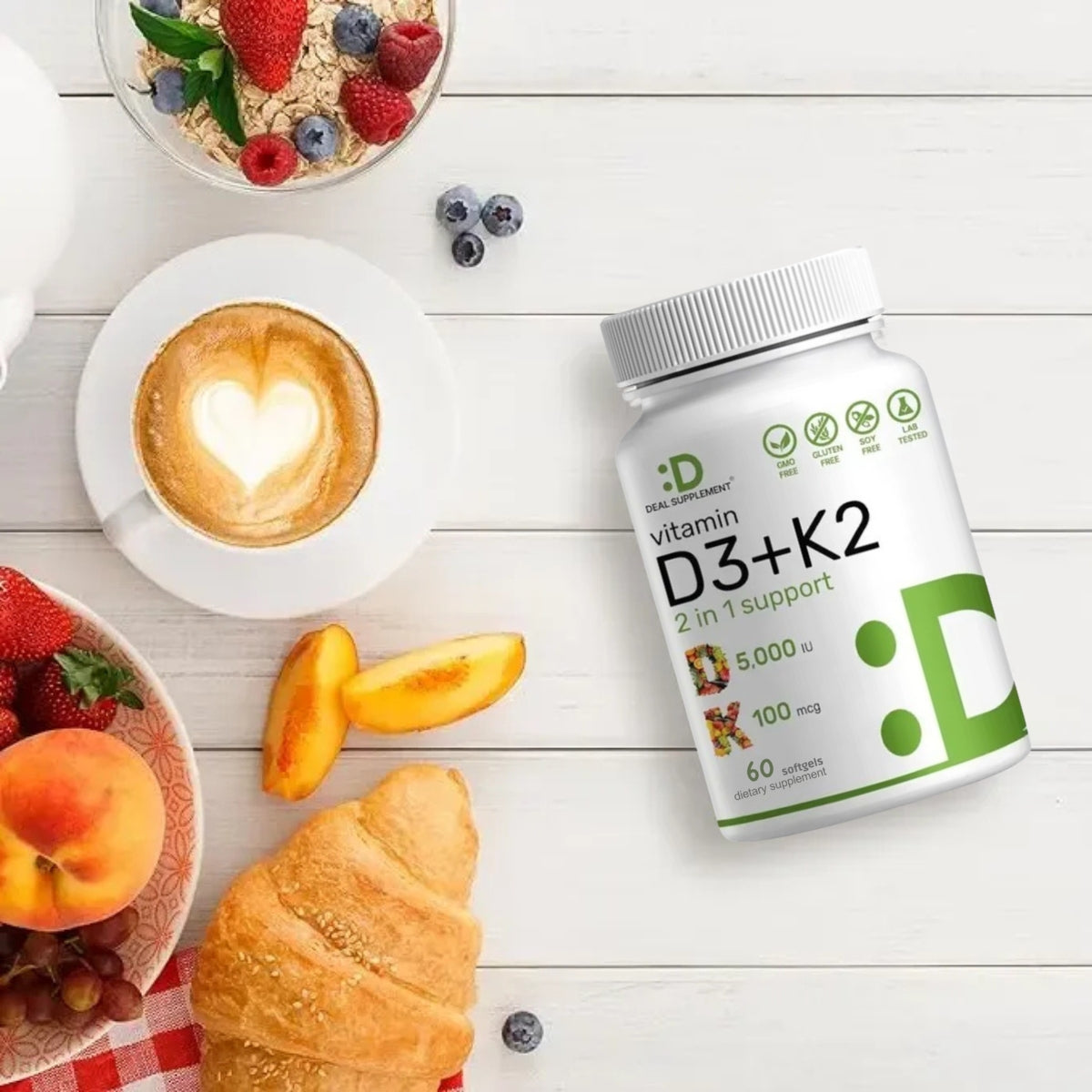 Suplemento de vitamina D3K2 - Tu escudo diario en una cápsula - OFERTA 2X1