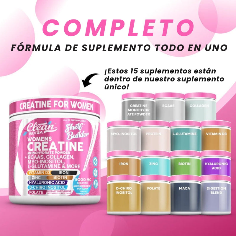 WomenCreatine - Fuerza femenina en cada sorbo.