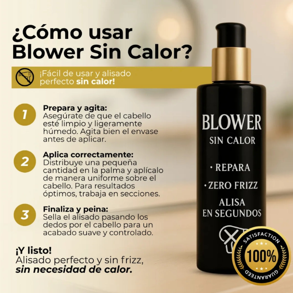 Blower Sin Calor - Crema Para El Cabello