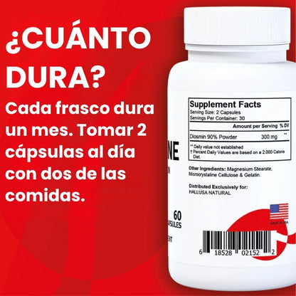 Hallosmine - Apoyo a la circulación de diosmina - OFERTA 2X1