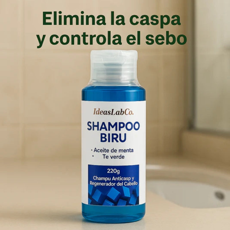 Shampoo Biru™ Anticaspa con Menta y Té Verde
