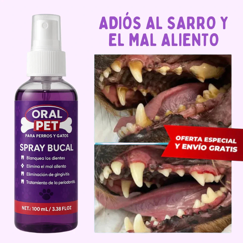 Spray 100 % Natural Cuidado bucal de perros y gatos - ORALPET
