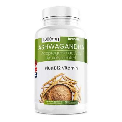 Ashwagandha 1000 mg Alivia el estrés y la ansiedad - OFERTA 2x1