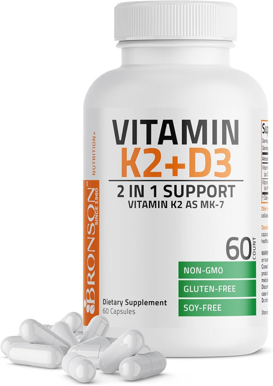 Bronson - Suplemento de vitamina K2 con D3 - OFERTA 2X1