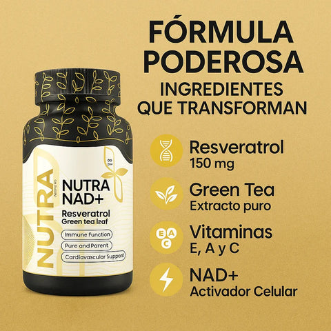 NAD + Resveratrol - Capsulas de reparación celular - OFERTA 2X1.