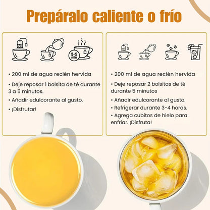 Té de cúrcuma, jengibre y canela