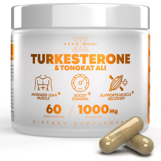 Suplemento de turkesterona y tongkat Ali 1000 mg por porción